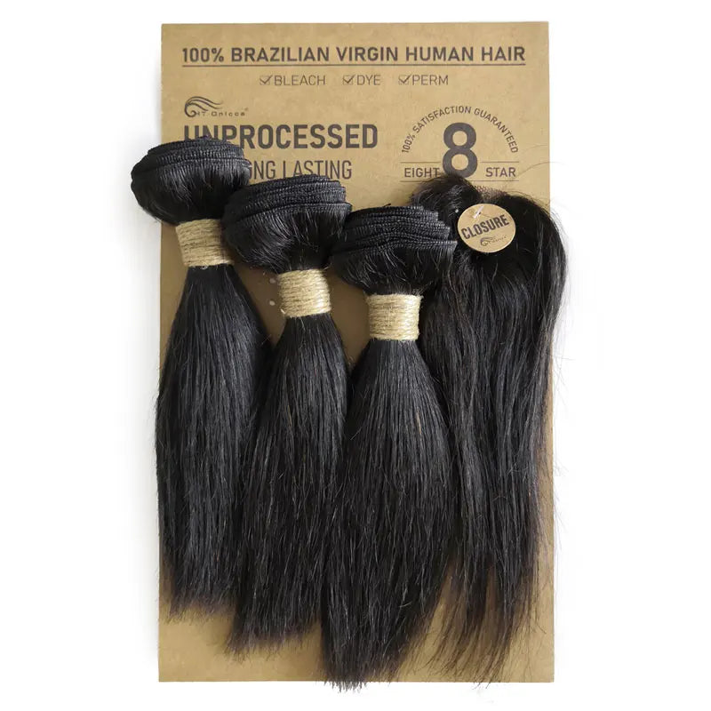 Kinky Curly Human Hair Bundles Short Brazilian Hair Weaves 3 Bundles With Closure Natural Black Curly Bundles With Closure