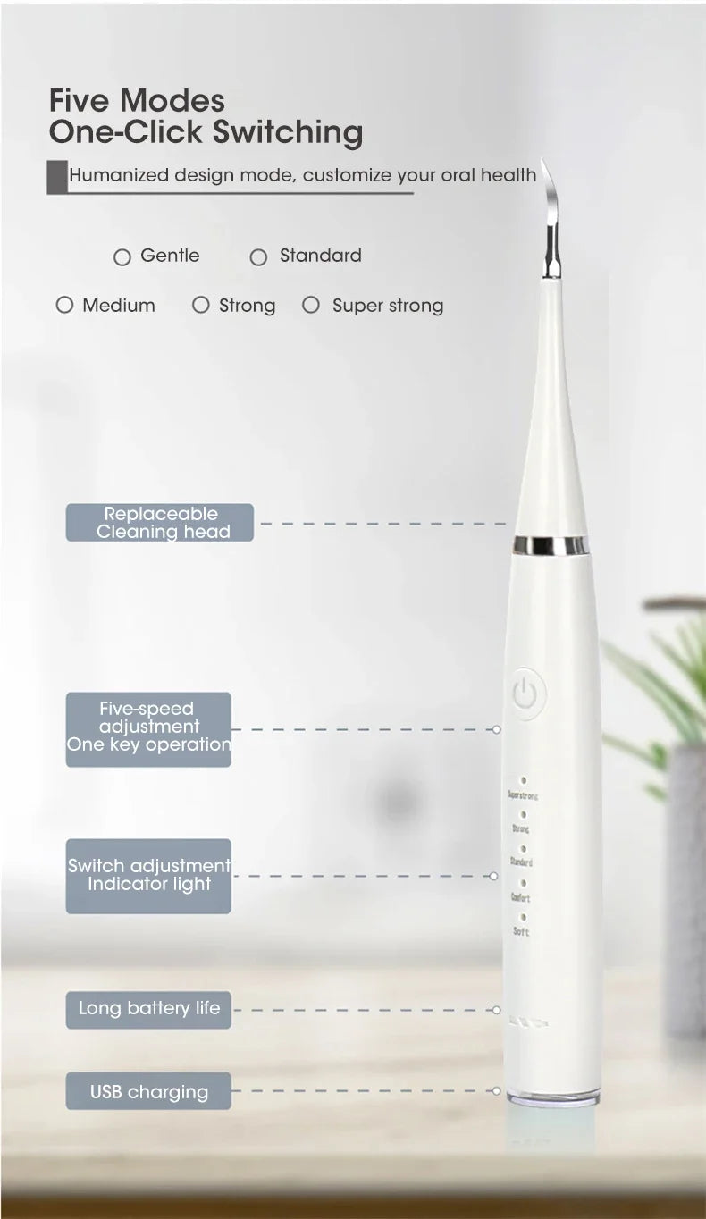 3 IN 1 Toothbrush Sonic Dental Teeth Whitening Kit Tooth Whitener Calculus Tartar Remover Tools Cleaner Stain Oral Care