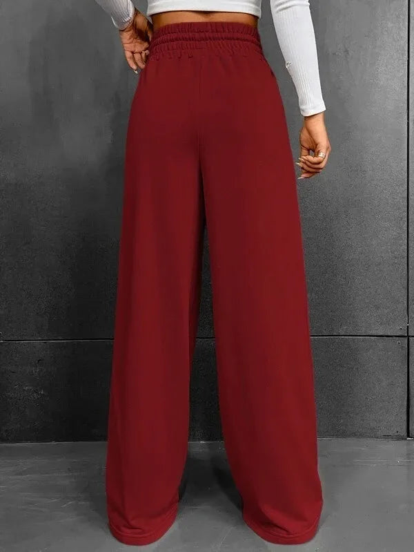 Sports pants for women in autumn 2023, new straight tube loose fitting sanitary pants, wide leg pants, outdoor dance casual pant