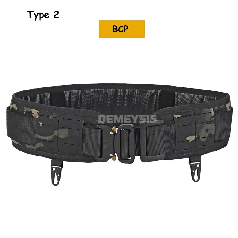 Tactical MOLLE Padded Belt - Combat Waist Belt for Airsoft & Hunting