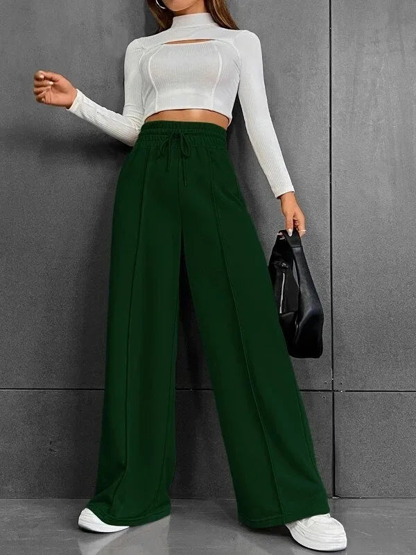 Sports pants for women in autumn 2023, new straight tube loose fitting sanitary pants, wide leg pants, outdoor dance casual pant