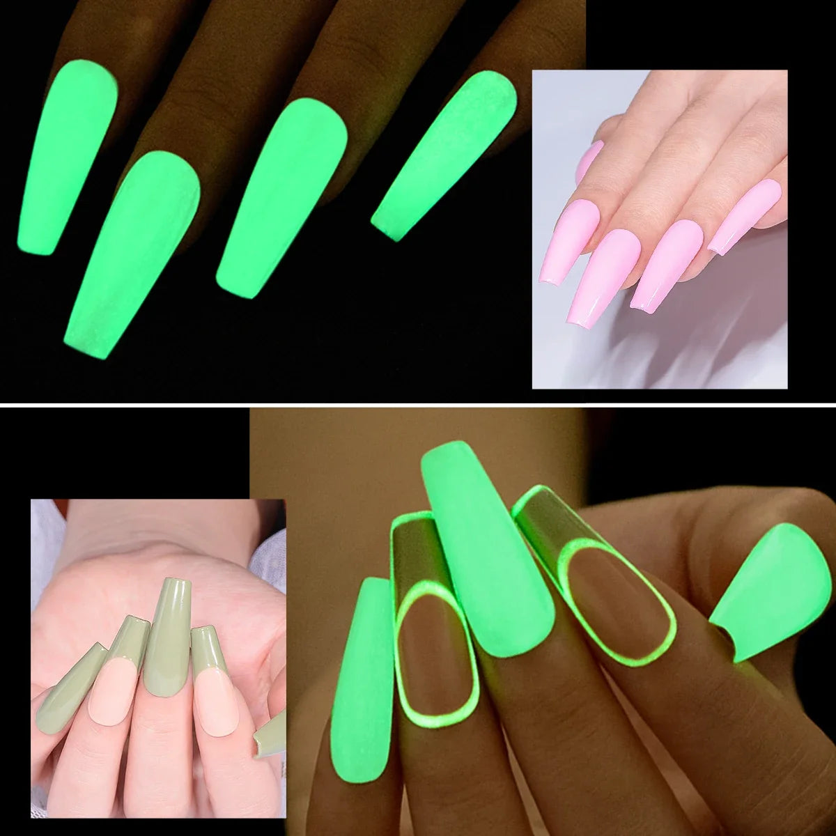 Four Lily 7ml Luminous Top Coat Fluorescent Glow In Dark Gel Nail Polish Semi Permanent Soak Off UV LED Gel Varnish Nail Art Gel