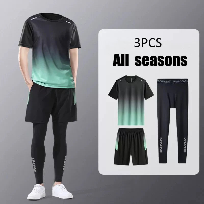 Sports suit for men, running quick-dry clothes, fitness clothes, badminton clothes, sports basketball training