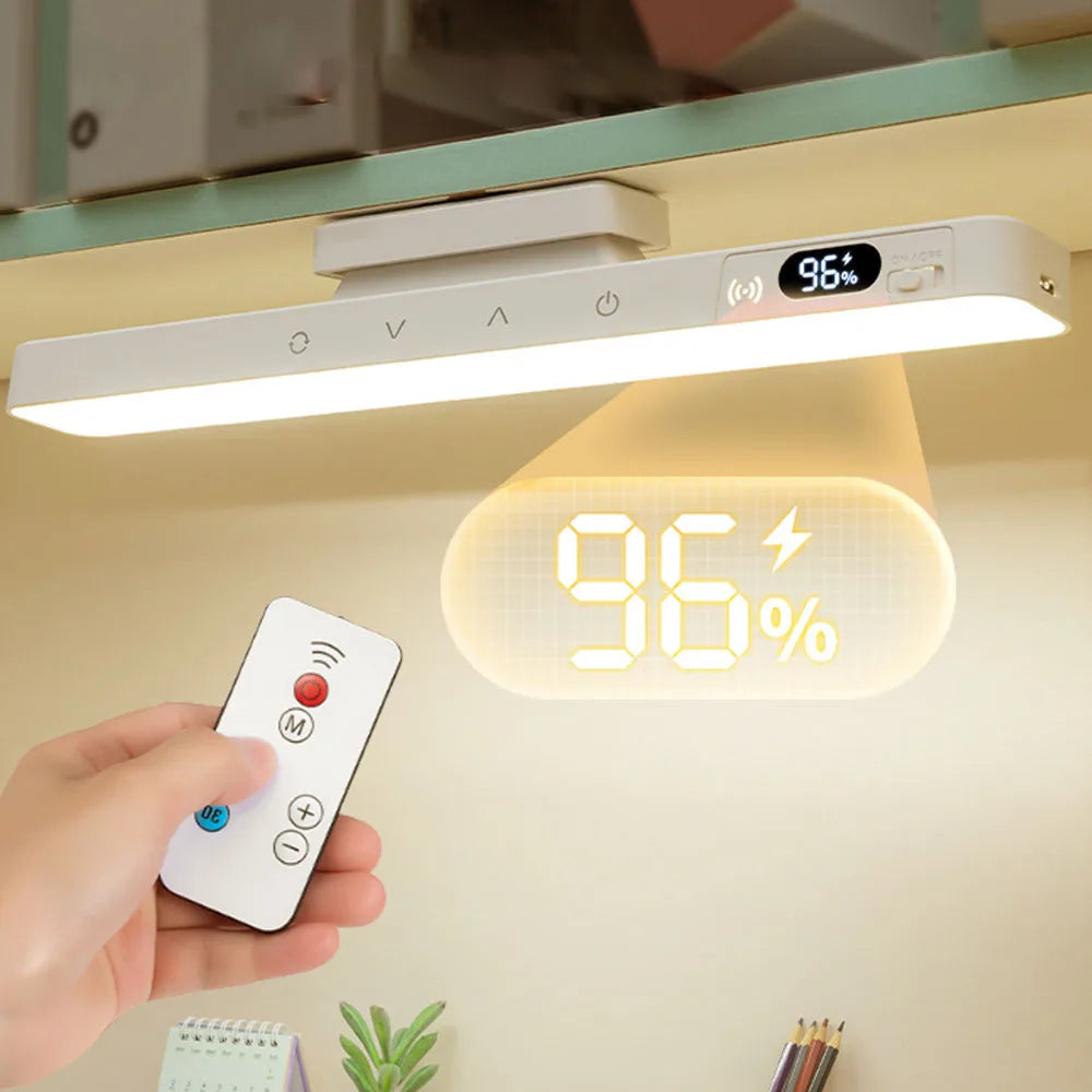 Lampe de table tactile intelligente, lampe de bureau magnétique avec batterie intégrée de 2000 mAh, lampe de chevet rechargeable avec miroir et lampe de lecture intégrée.