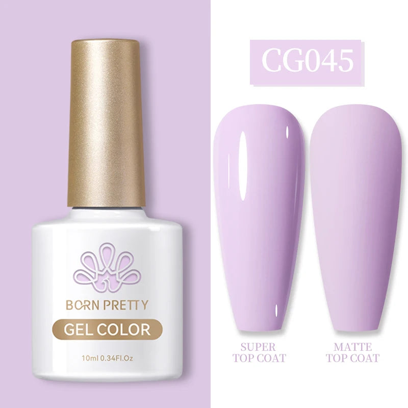 Vernis à ongles gel BORN PRETTY 10 ml, 130 couleurs, semi-permanent, semi-dissolvable, UV, base et top coat.