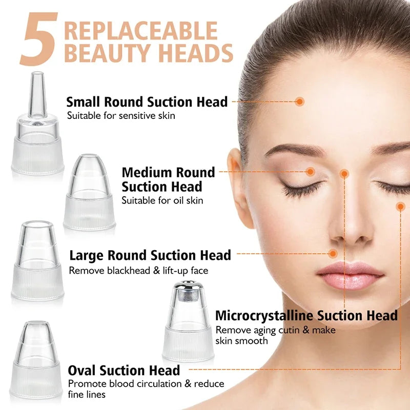 Blackhead Remover - 5 Heads Deep Cleansing Pore Vacuum