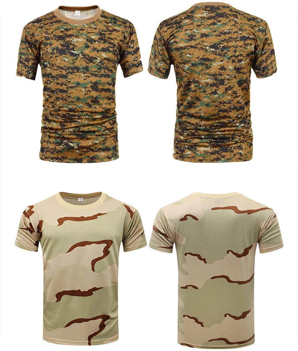 Outdoor Sports Camouflage T-Shirt - Quick Dry Hiking & Hunting Tee