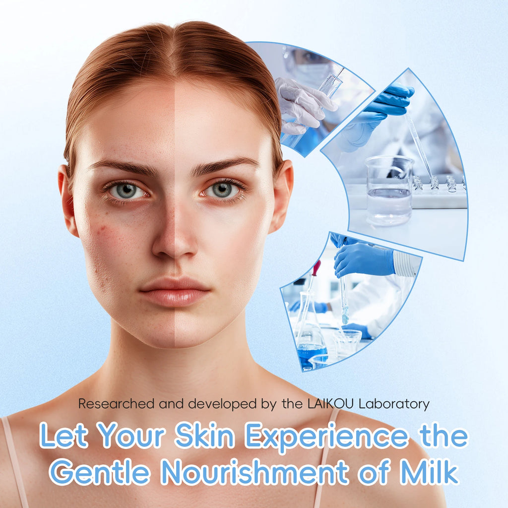 LAIKOU Milk Glowing Trio Set - Deep Nourishment & Hydrating Skincare Kit