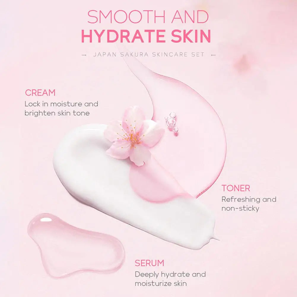 Sakura Skin Care Set - Complete Cleansing & Moisturizing Collection