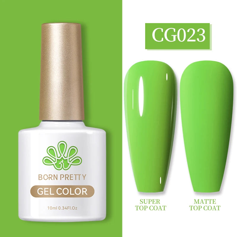 Vernis à ongles gel BORN PRETTY 10 ml, 130 couleurs, semi-permanent, semi-dissolvable, UV, base et top coat.
