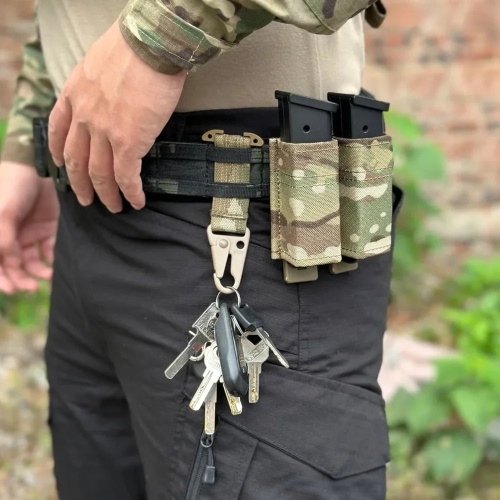 MOLLE T-Mount Carabiner Clip - Tactical Gear Attachment Hook
