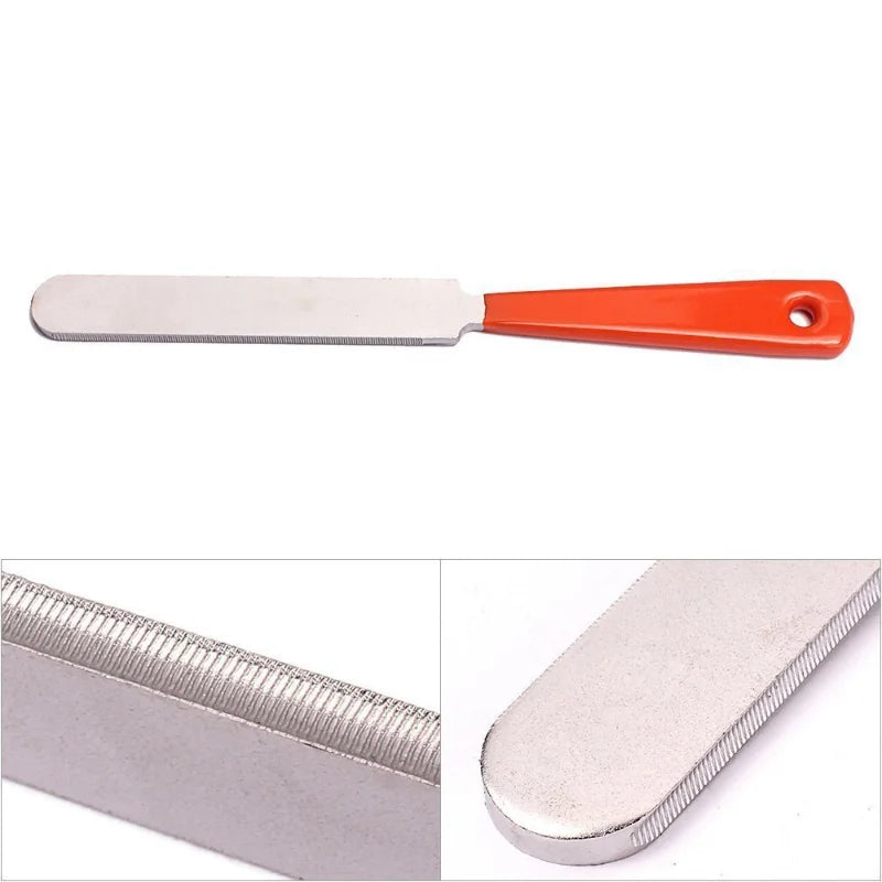 Kit d'outils pour l'entretien et la réparation de guitare : organiseur de cordes, règle de réglage de l'action des cordes, outil de mesure, jeu de clés hexagonales, limes, embouts