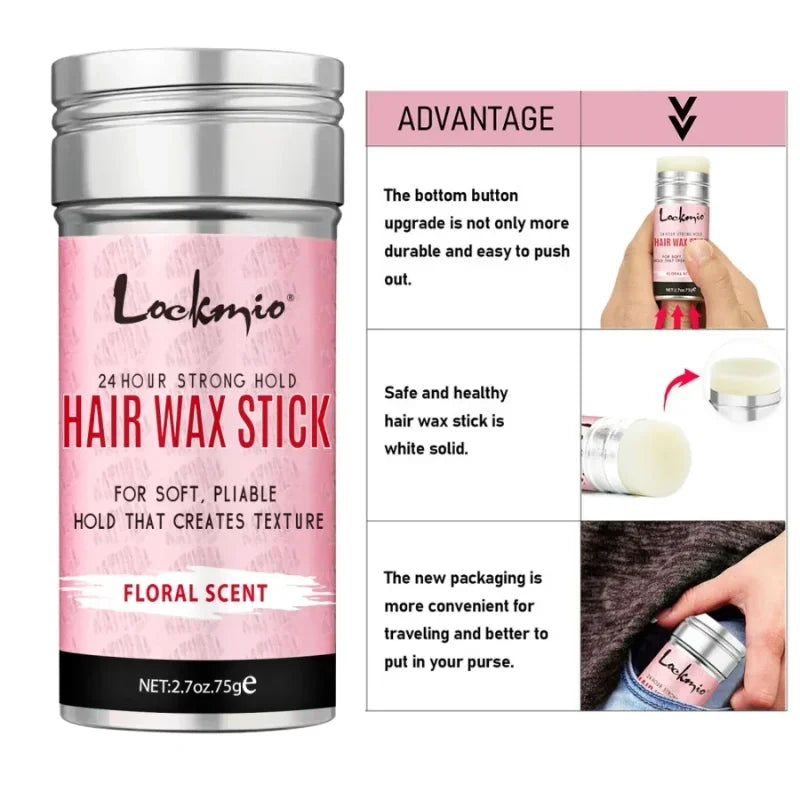 Professional Styling Wax Kit for Women,Smoothing, Broken Back Hair Mud, Anti-frizz Pomade,Messy Hairs Control Wax Rod