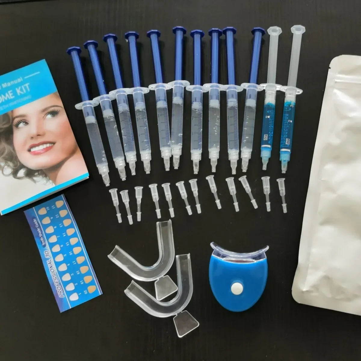 Home Use Teeth Whitening Kit Oral gels Tooth Whitener Bleaching White With 44% Peroxide whitening teeth gels dental brush