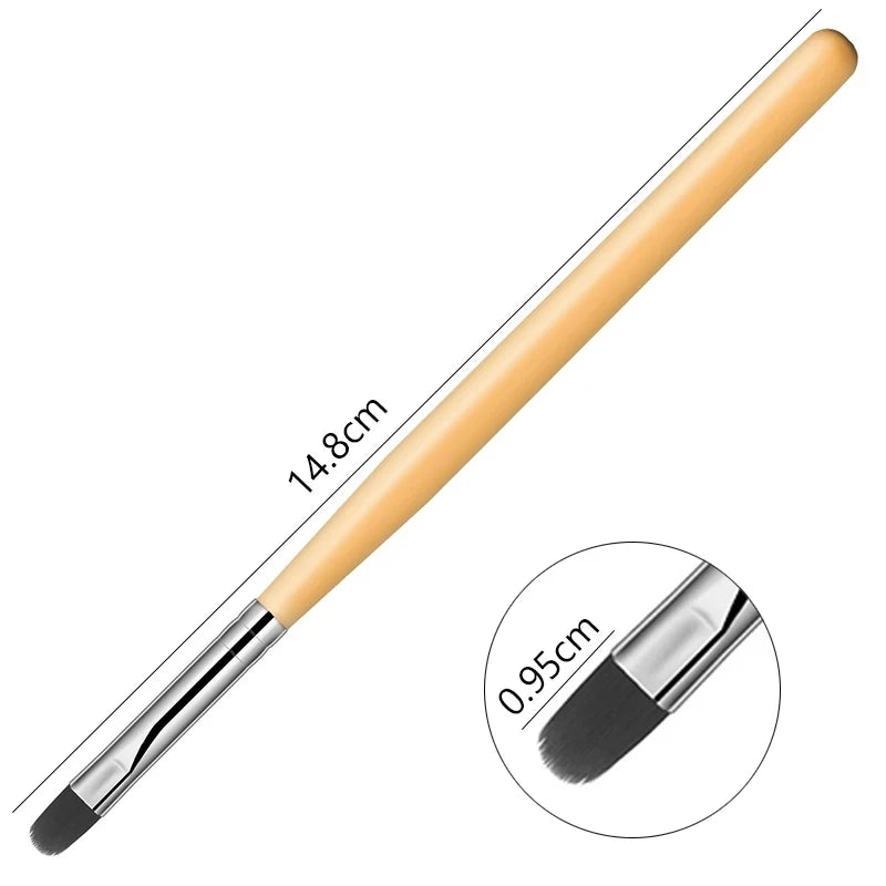 Pinceau professionnel en bois pour nail art - Extension de gel UV et peinture acrylique