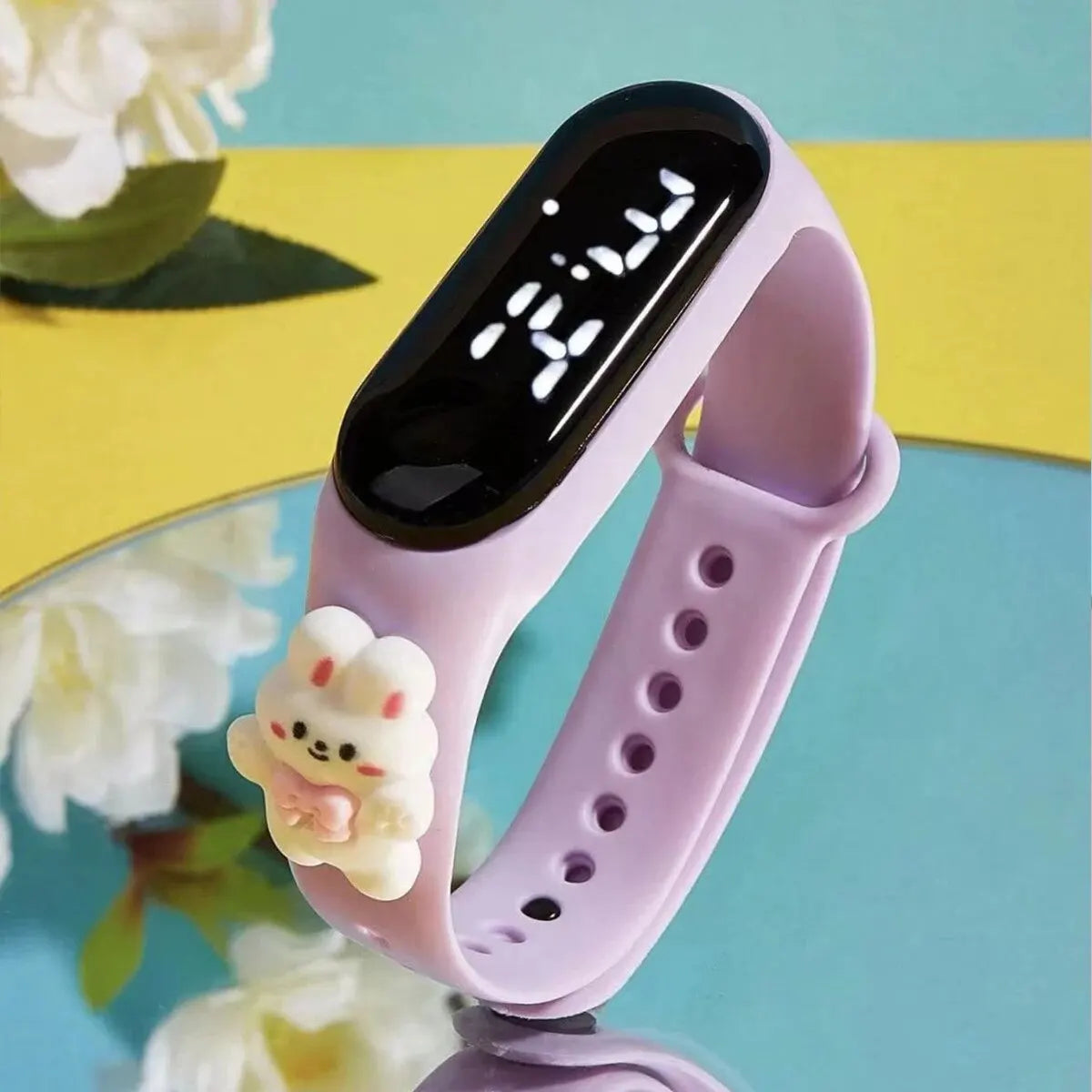 Montre-bracelet tactile électronique pour enfants et étudiants, avec figurine LED de dessin animé