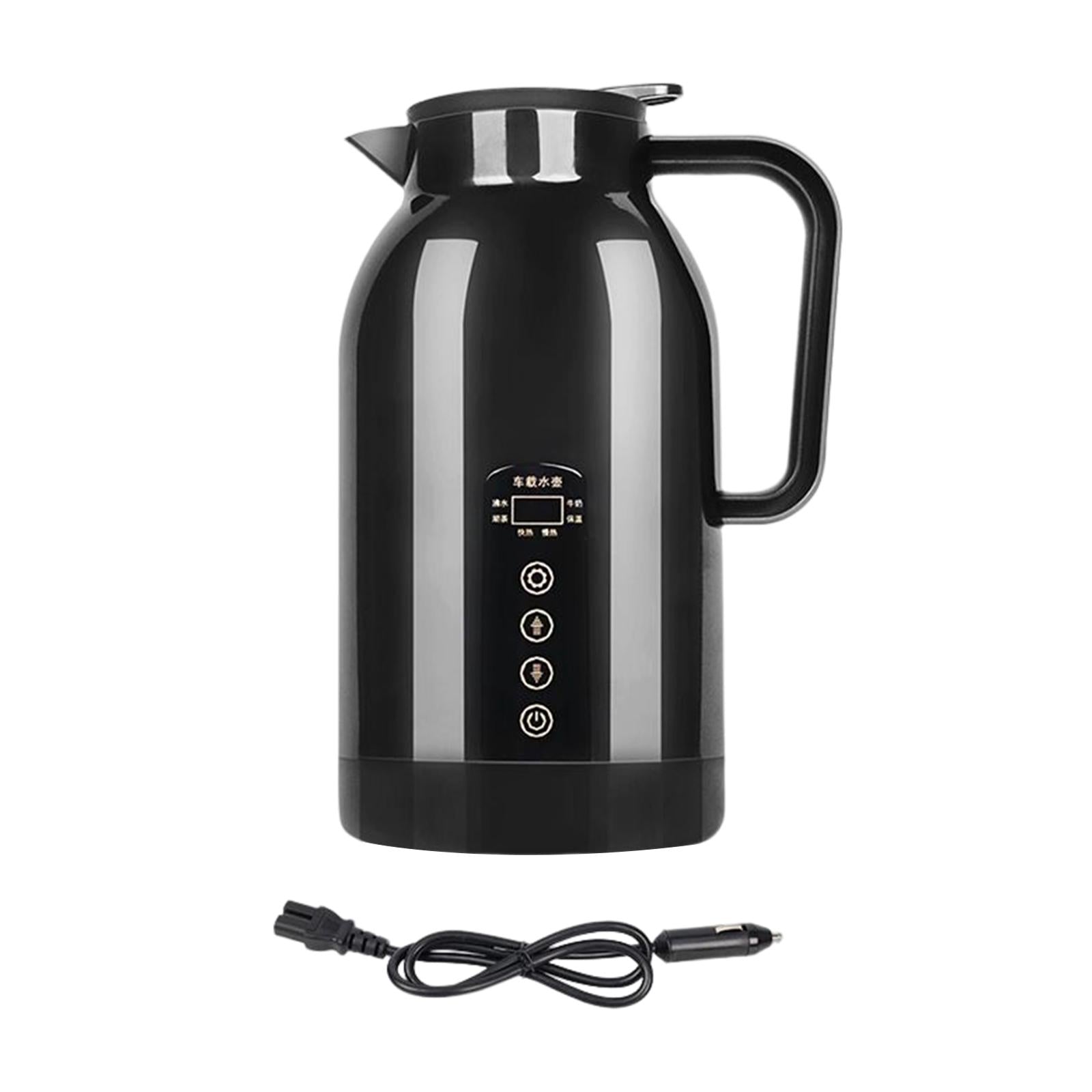 Bouilloire électrique portable pour voiture, en acier inoxydable, 12 V/24 V, chauffe-tasse et chauffe-eau.