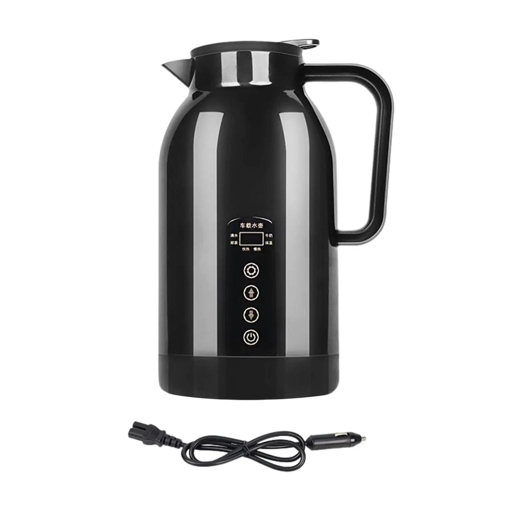 Bouilloire électrique portable pour voiture, en acier inoxydable, 12 V/24 V, chauffe-tasse et chauffe-eau.