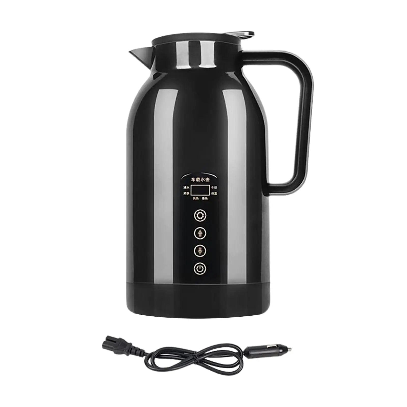 Bouilloire électrique portable pour voiture, en acier inoxydable, 12 V/24 V, chauffe-tasse et chauffe-eau.