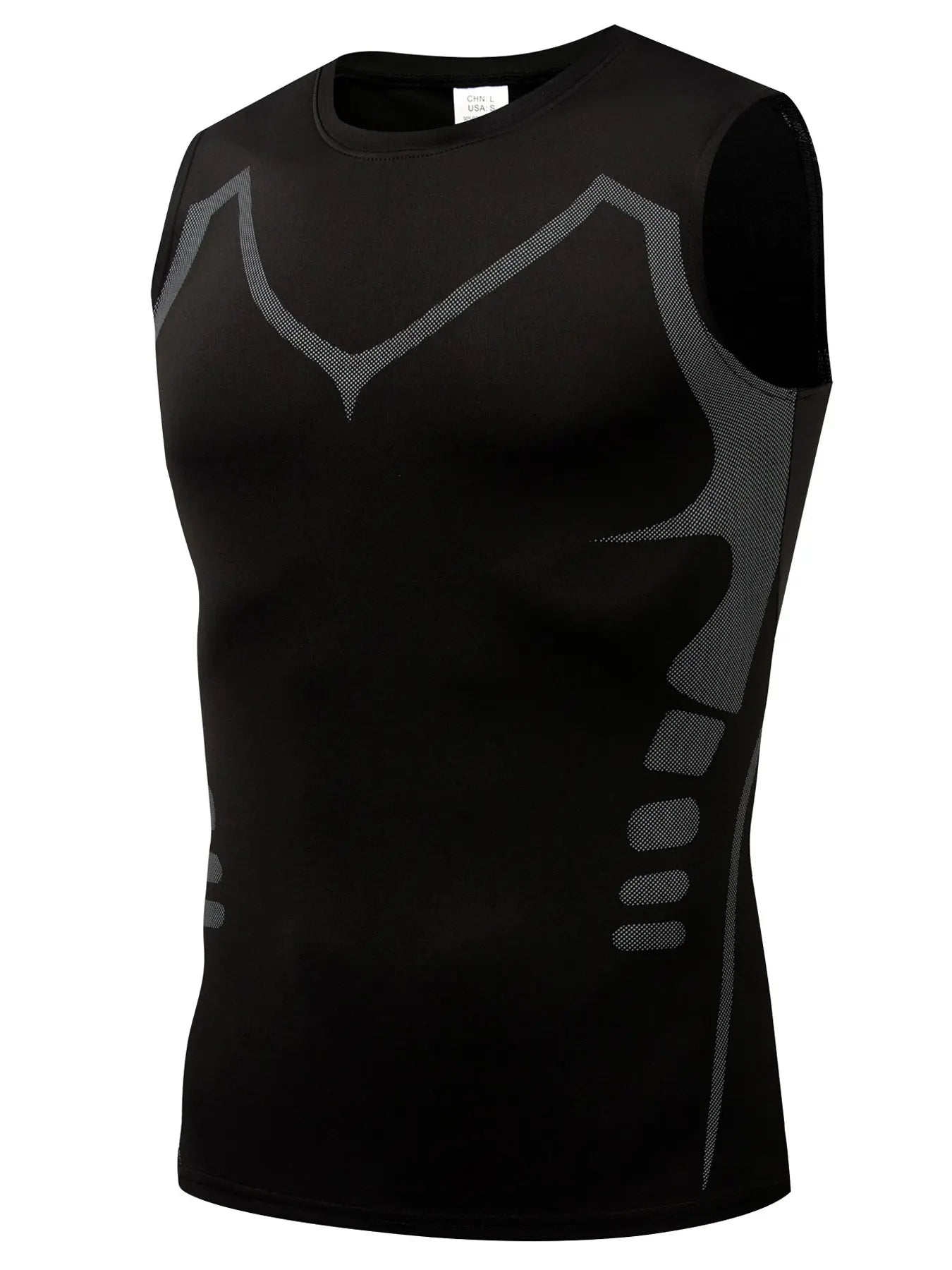 Men Sports Vest,quick Drying Moisture Absorption Breathable Base Fitness Compression Clothes,digital Print Sleeveless Sweatshirts for Basketball Training Running Cycling