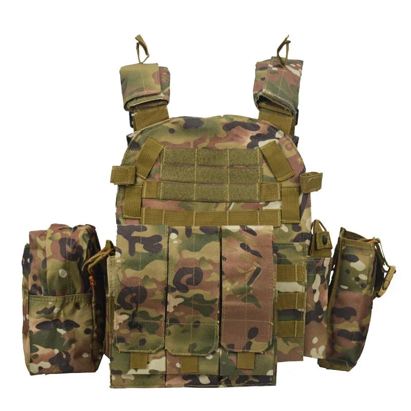 6094 Military Combat Army Wargame VestNylon Pouch Molle Gear Tactical Vest Body Armor Hunting Plate Carrier Airsoft Accessories