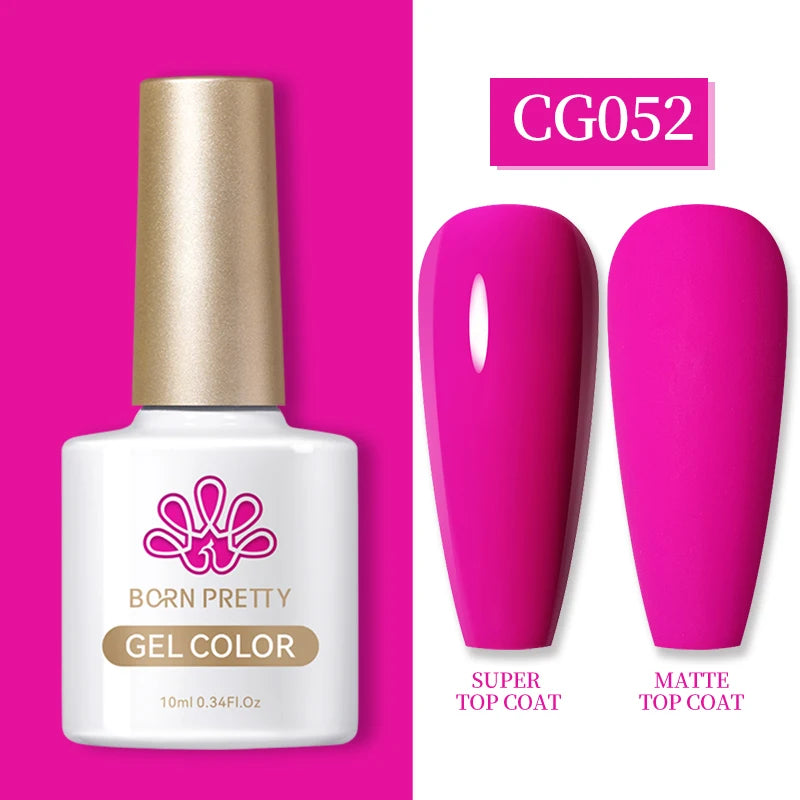 BORN PRETTY 10ml Gel Nail Polish Gel 130 Colors Semi Permanent Solid Nail Gel Varnish Soak Off UV Gel for Base Top Coat