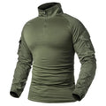 Tactical Airsoft Army Combat Shirt - Breathable CP Camo Zipper Tee