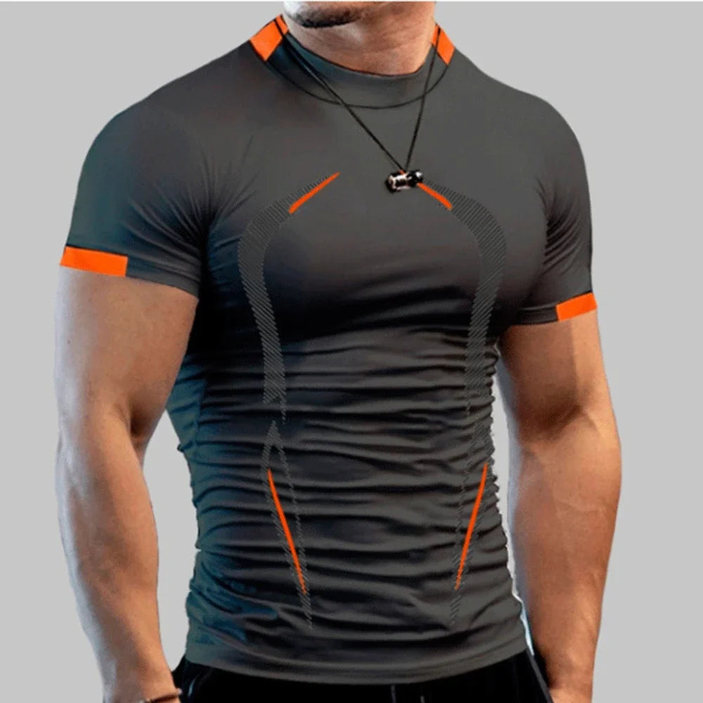 Men's Quick-Dry Gym Shirt - Breathable Training & Running Tee