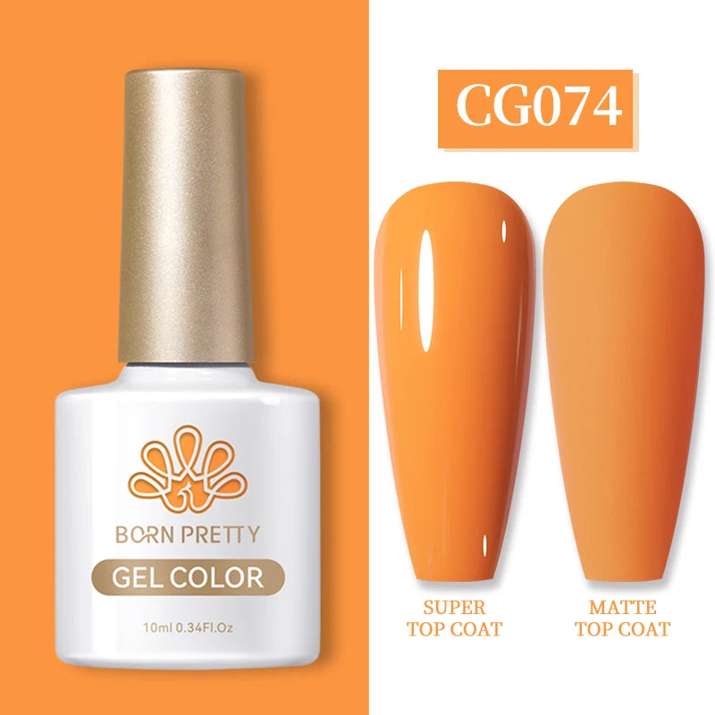 Vernis à ongles gel BORN PRETTY 10 ml, 130 couleurs, semi-permanent, semi-dissolvable, UV, base et top coat.