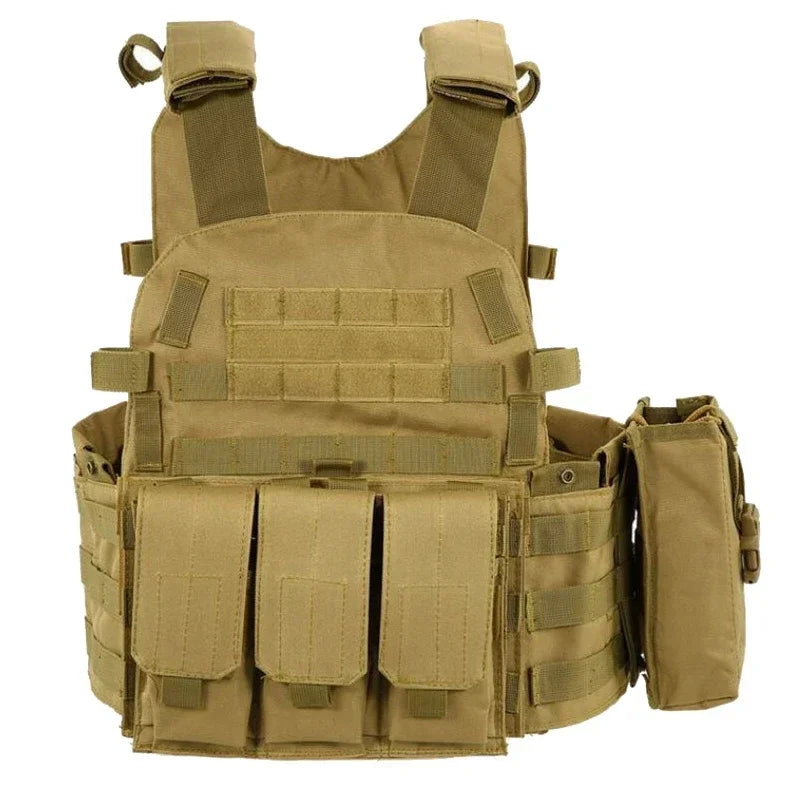 6094 Military Combat Army Wargame VestNylon Pouch Molle Gear Tactical Vest Body Armor Hunting Plate Carrier Airsoft Accessories