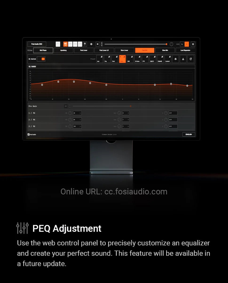 Amplificateur casque Hi-Fi portable Fosi Audio DS3 DAC avec dongle DAC XMOS XU316 DSD512 et sortie jack symétrique 4,4 mm/3,5 mm.