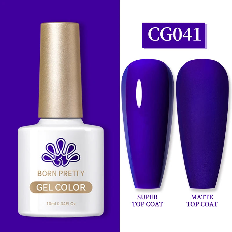 Vernis à ongles gel BORN PRETTY 10 ml, 130 couleurs, semi-permanent, semi-dissolvable, UV, base et top coat.