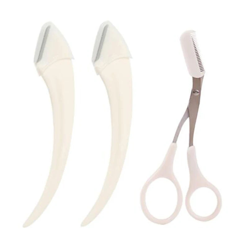 Eyebrow Trimming Knife Eyebrow Face Razor For Women Professional Eyebrow Scissors With Comb Brow Trimmer Scraper Accessories