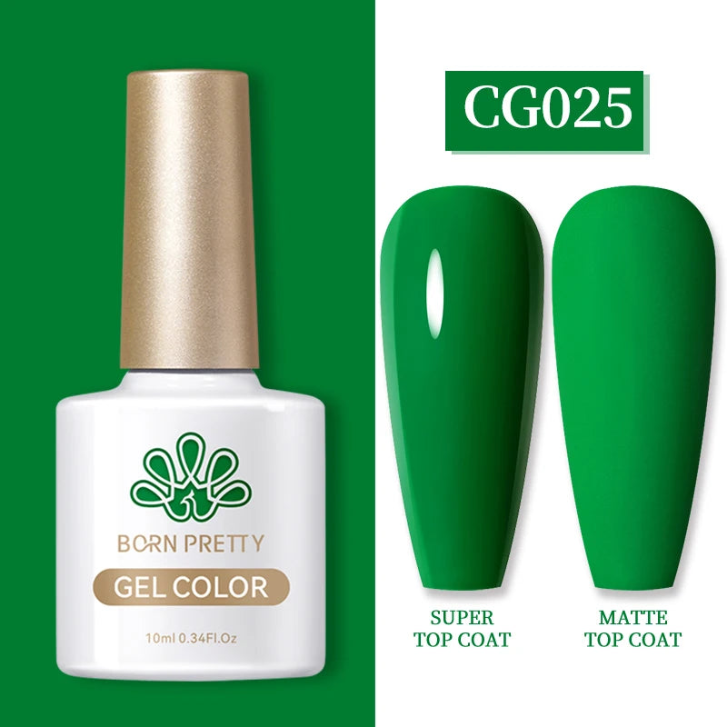 BORN PRETTY 10ml Gel Nail Polish Gel 130 Colors Semi Permanent Solid Nail Gel Varnish Soak Off UV Gel for Base Top Coat