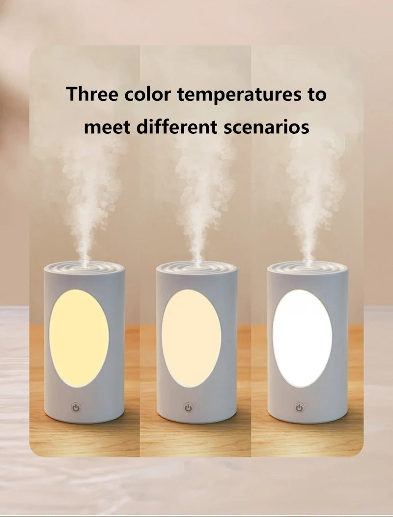Diffuseur d'arômes portable 600 ml - Humidificateur sans fil avec lumières LED