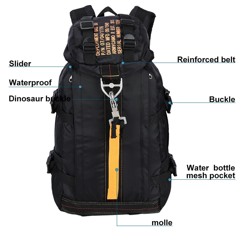 Sac à dos tactique militaire LQARMY, sac à dos militaire pour le camping, la randonnée, l'escalade, le bushcraft et les voyages, sac à dos de sport résistant