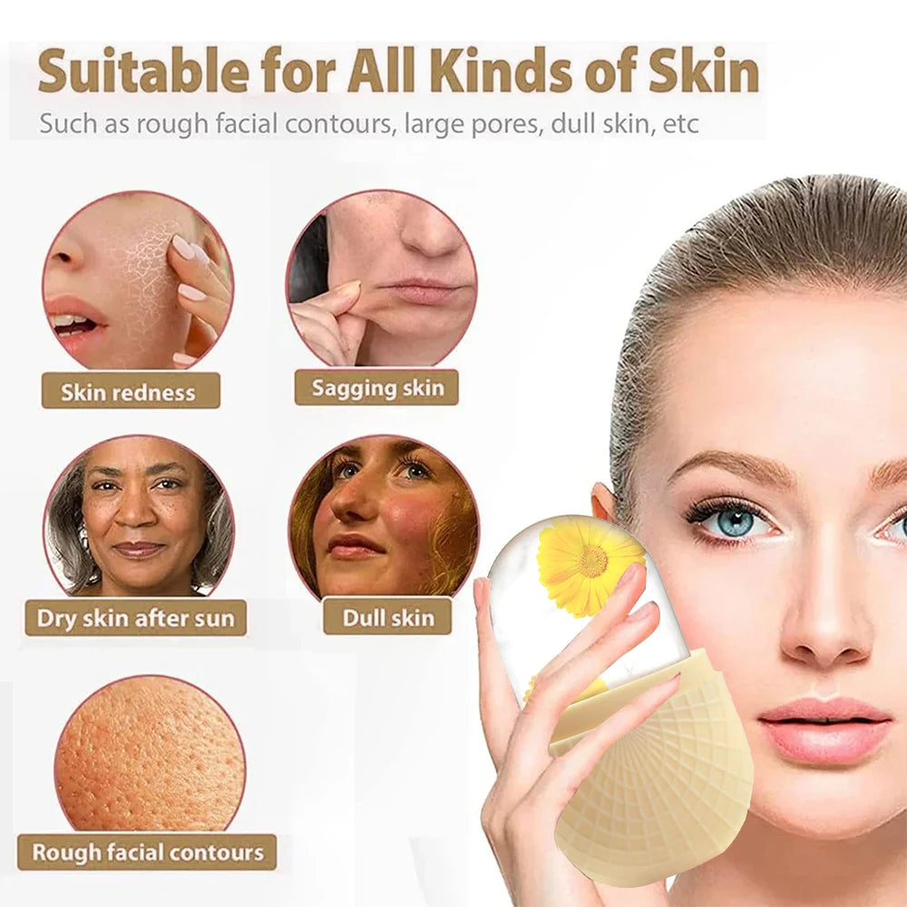 Ice Roller for Face & Eyes - Leak-Proof Cooling & Firming Tool