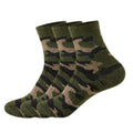 Accessoires de déguisement militaire : chaussettes camouflage vert armée (une paire)