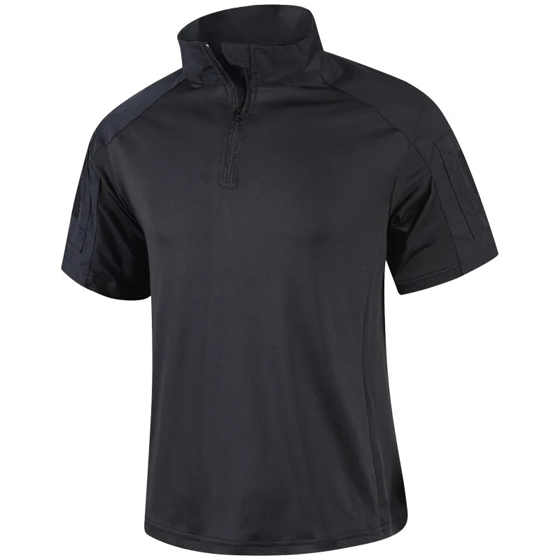 Camo Tactical Shirt Short Sleeve - Quick Dry Combat T-Shirt