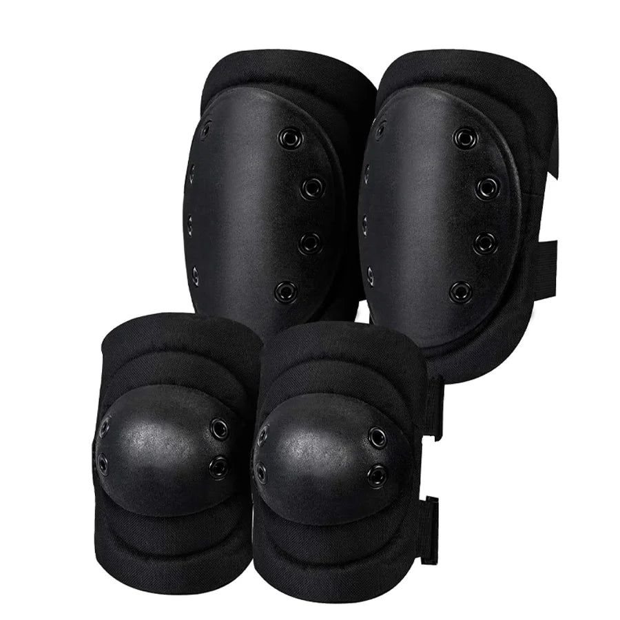 Military Tactical Knees and Elbows,Airsoft Knee Elbow Protective Pads Combat Paintball Skate Outdoor Sports Safety Guard Gear