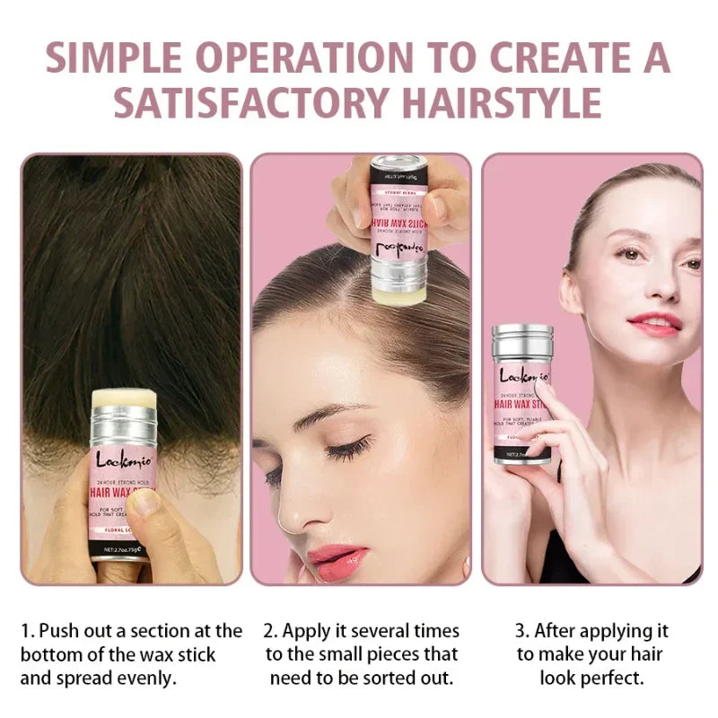 Professional Styling Wax Kit for Women,Smoothing, Broken Back Hair Mud, Anti-frizz Pomade,Messy Hairs Control Wax Rod