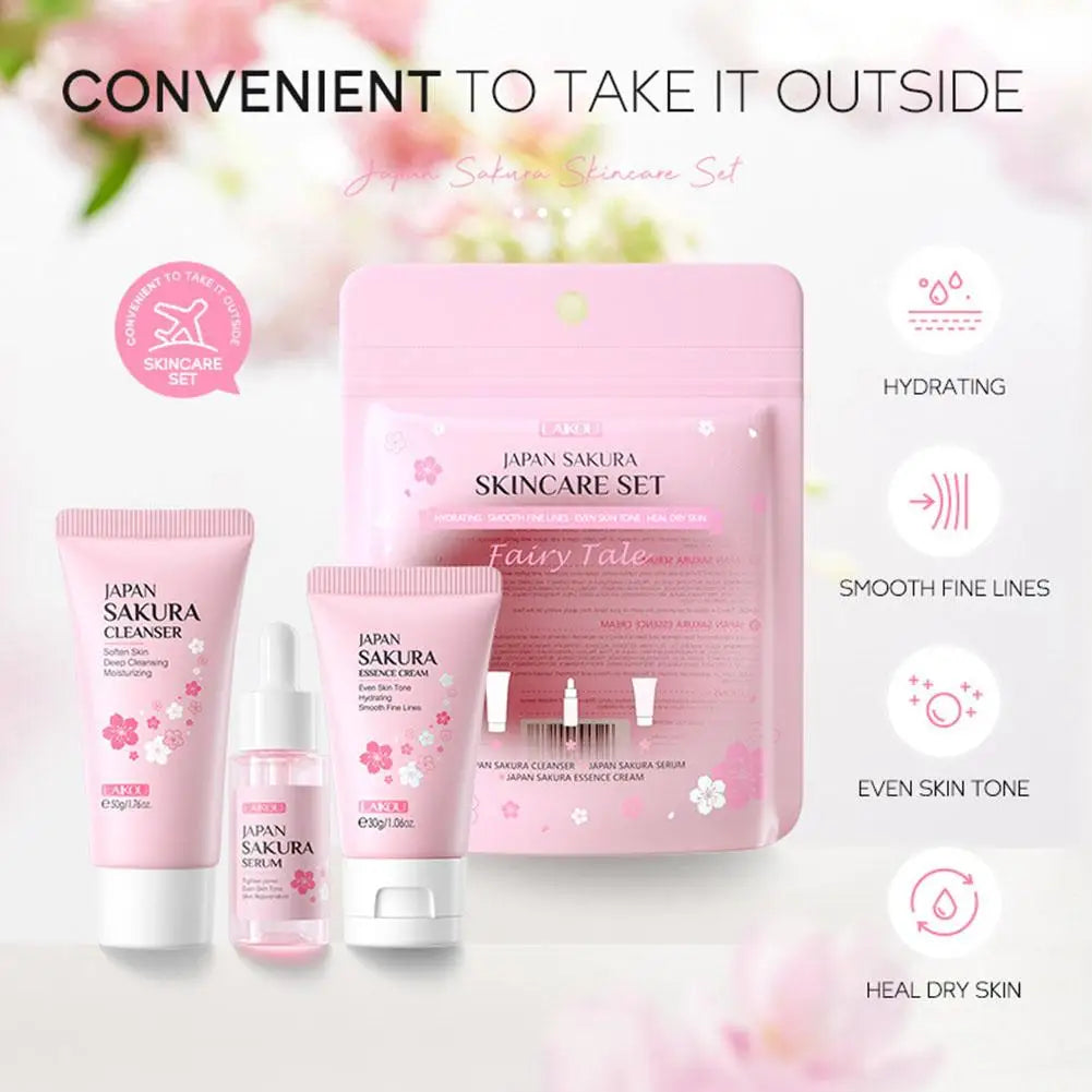 Sakura Skin Care Set - Complete Cleansing & Moisturizing Collection