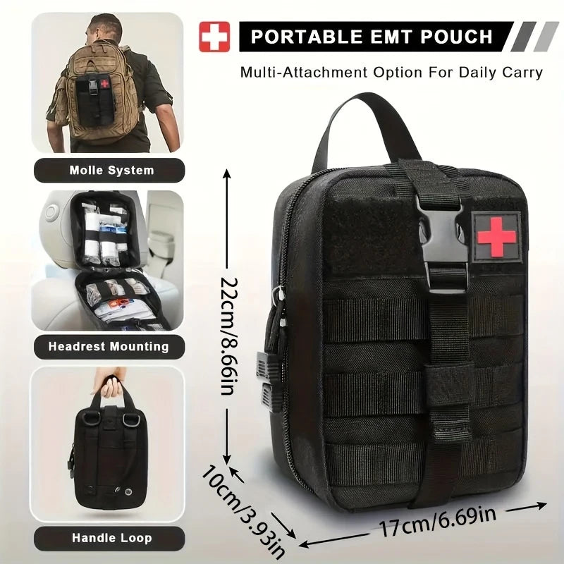 156-Piece Complete First Aid Kit - Emergency Medical Supply for Home, Travel & Outdoor
