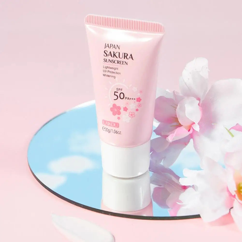 Sakura Sunscreen Cream SPF50 - Moisturizing UV Protection for Face & Body