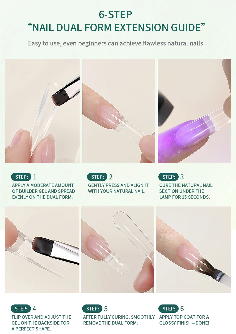 Nailpop Gel Dur Lisse et Laitonné 30/100g Gel UV pour Ongles, Extension Rapide, Longue Tenue, Gel de Construction, Manucure Nail Art