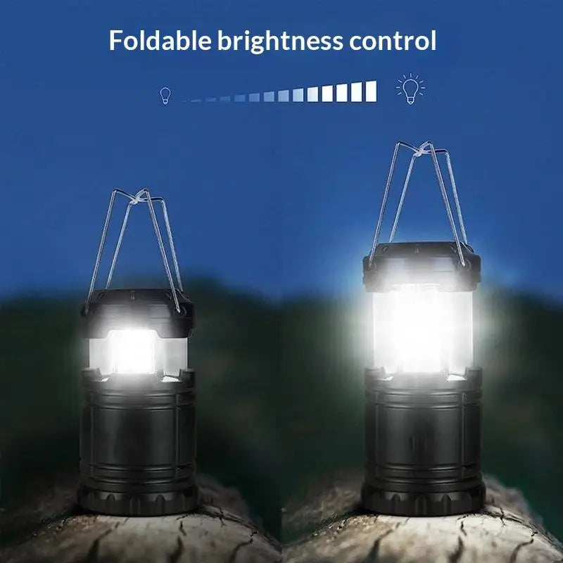 Lampe de camping LED portable, pliable et suspendue, mini lanterne, lampe torche LED puissante et lumineuse, lampe LED de poche