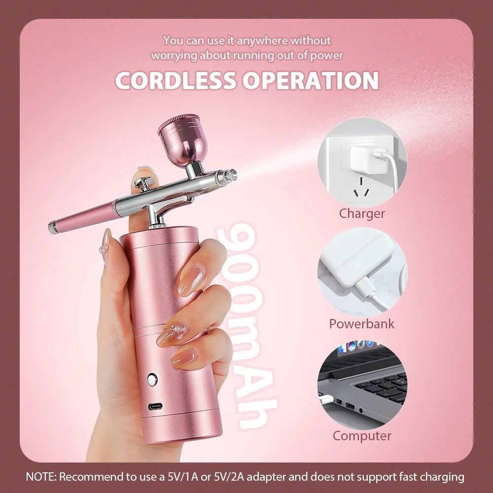 Airbrush Nail Art Painting Kit Mini Airbrush for Nail Art Cake Painting Portable Hand Sprayer Gun Airbrush Nail