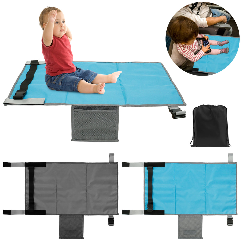 Lit de voyage portable pour enfants, avec repose-pieds et repose-jambes, hamac, et rallonge de siège d'avion pour tout-petits.