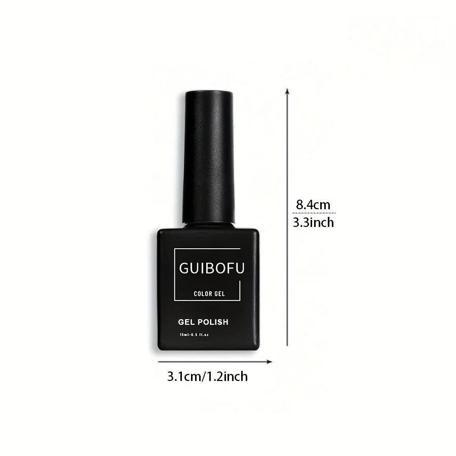 2pcs 15ml Black and White Gel Polish Set Classic Black and Pure White Shades Short armor Long armor Same color as the bottle
