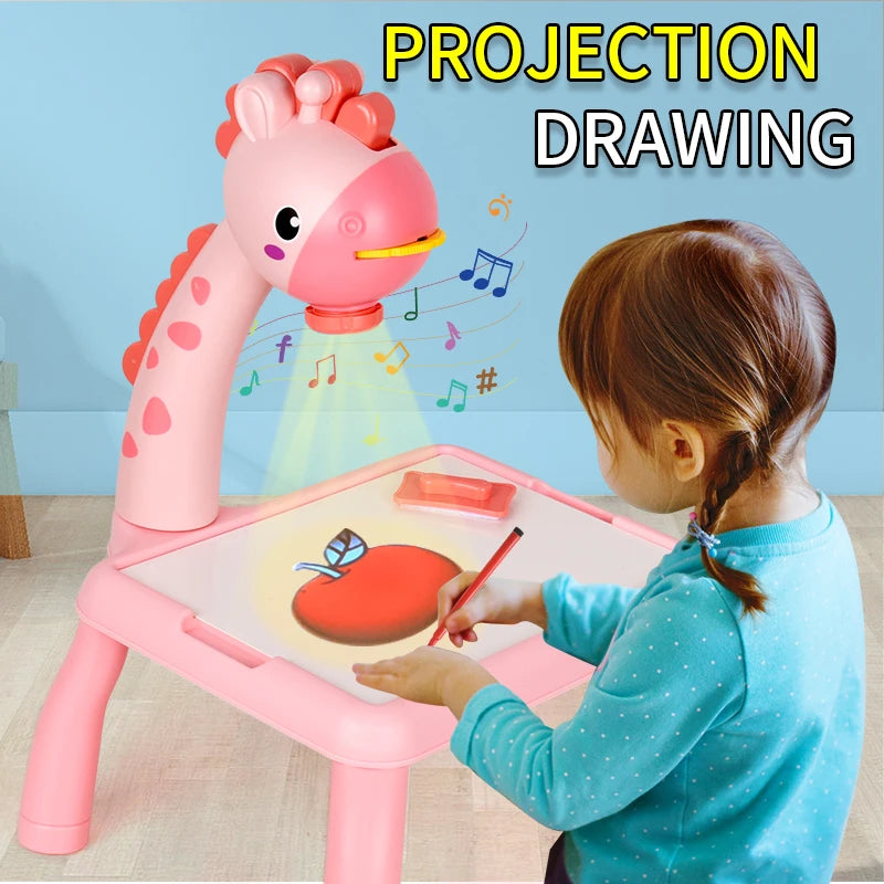 Kids Drawing Projector Toy with Light & Music